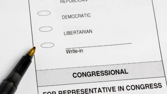 ballot with libertarian